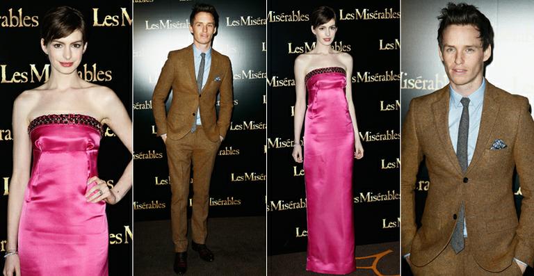 Anne Hathaway e Eddie Redmayne apresentam ‘Os Miseráveis’ em Paris