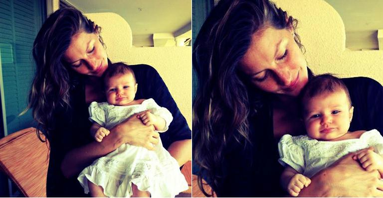 Gisele Bündchen publica primeira foto do rosto da filha e faz declaração de amor