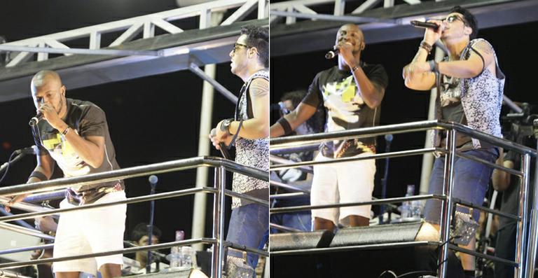 Thiaguinho canta com Tomate no trio elétrico
