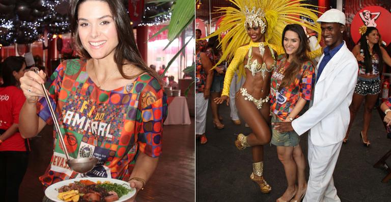 Fernanda Machado curte feijoada no Rio de Janeiro