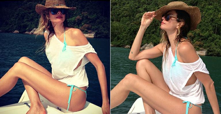 Luciana Gimenez se refugia em praia do litoral paulista durante a folia