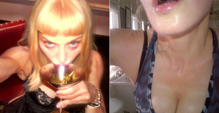 Madonna adere ao Instagram e publica fotos em que aparece tomando Martini e malhando