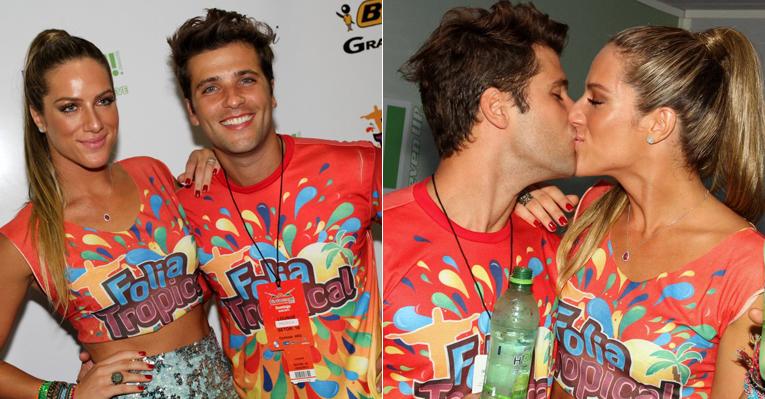 Bruno Gagliasso e Giovanna Ewbank namoram na folia carioca
