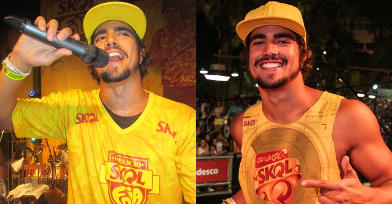 Na Sapucaí, Caio Castro diz que deixou barba e cabelo crescerem por um ano
