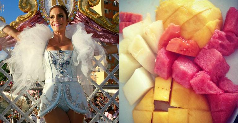 Ivete Sangalo: só na frutinha para encarar ritmo puxado em trio