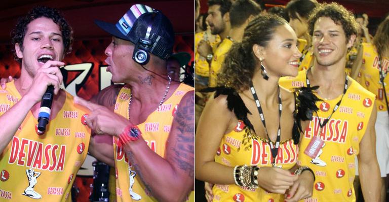José Loreto canta para Débora Nascimento em camarote