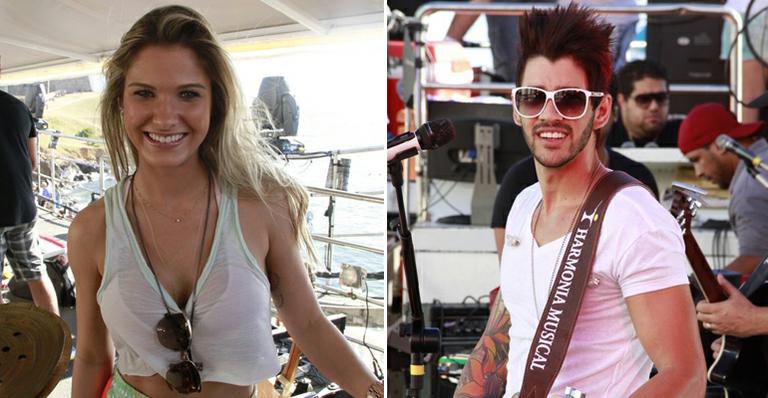 Gusttavo Lima anima trio e sua noiva, Andressa Suita, acompanha de pertinho