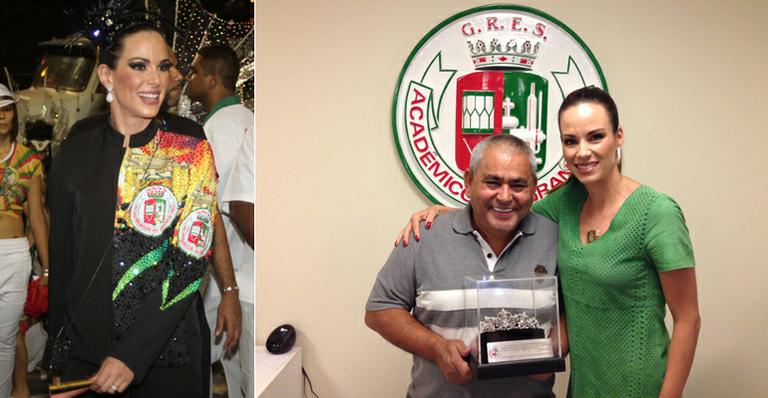 Ana Furtado entrega coroa e deixa oficialmente cargo de rainha da Grande Rio