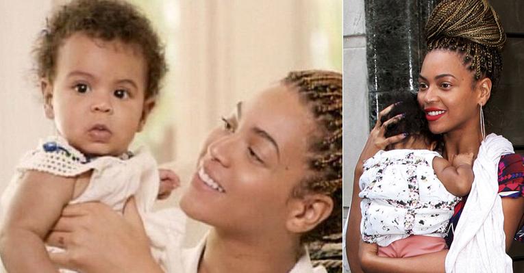 Beyoncé mostra o rostinho de sua Blue Ivy pela primeira vez