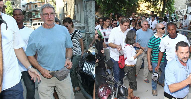 Harrison Ford visita comunidade no Rio de Janeiro