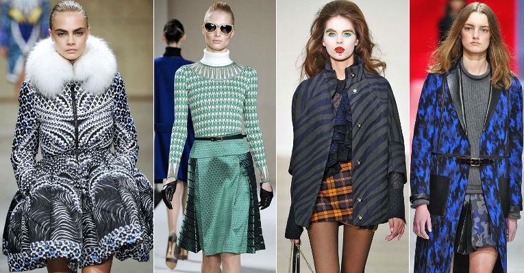 Mistura de estampas é o novo preto na Semana de Moda de Londres