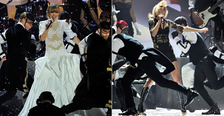 Taylor Swift troca de roupa durante show no Brit Awards 2013