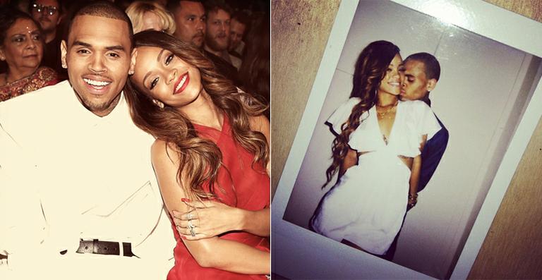Rihanna mostra fotos de seu aniversário com Chris Brown: ‘Como diamantes no céu’