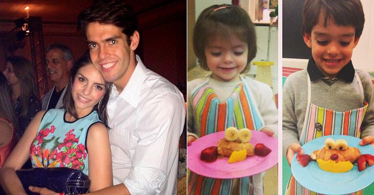 Carol Celico baba pelos filhos ao mostrá-los como ‘cozinheiros’