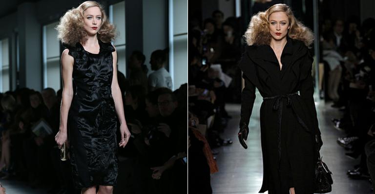 Raquel Zimmermann brilha em desfile de grife em Milão
