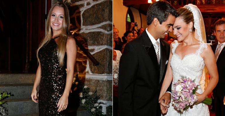 Carla Diaz vai ao casamento da ex-paquita Thalita Ribeiro no Rio
