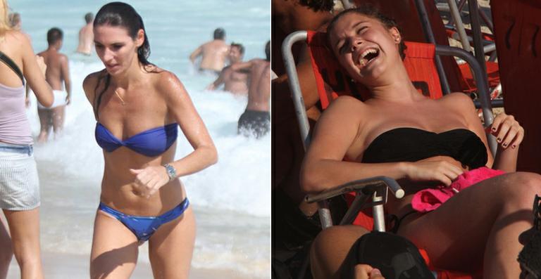Glenda Kozlowski e Alice Wegmann exibem boa forma em praia no Rio