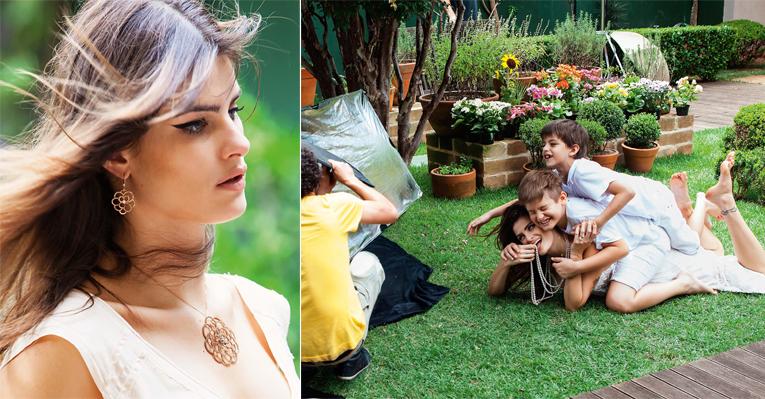 Flashes de Isabeli Fontana com Zion e Lucas