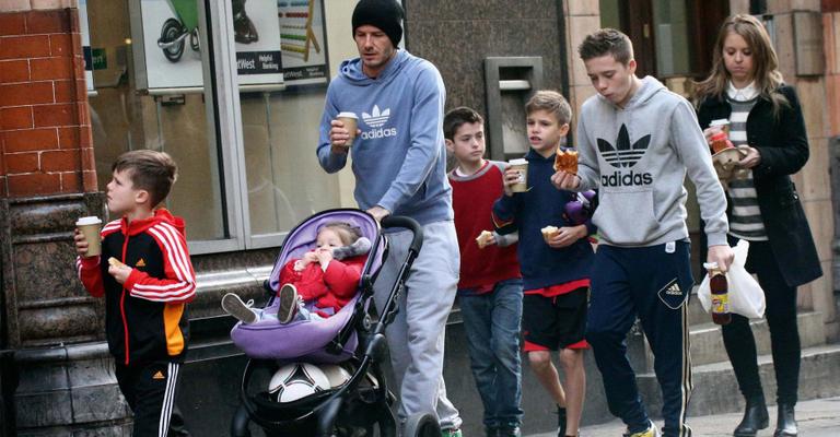 David Beckham em momento paizão