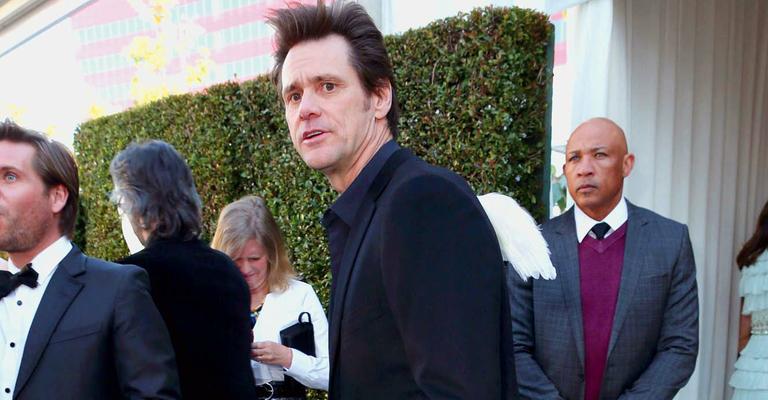Irreverente Jim Carrey em festa