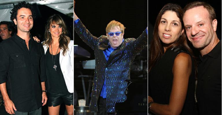 Cheio de animação, Elton John abre turnê brasileira em SP com plateia de famosos