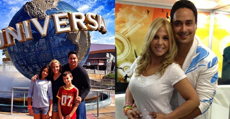 Carla Perez curte férias com a família em parque de Orlando