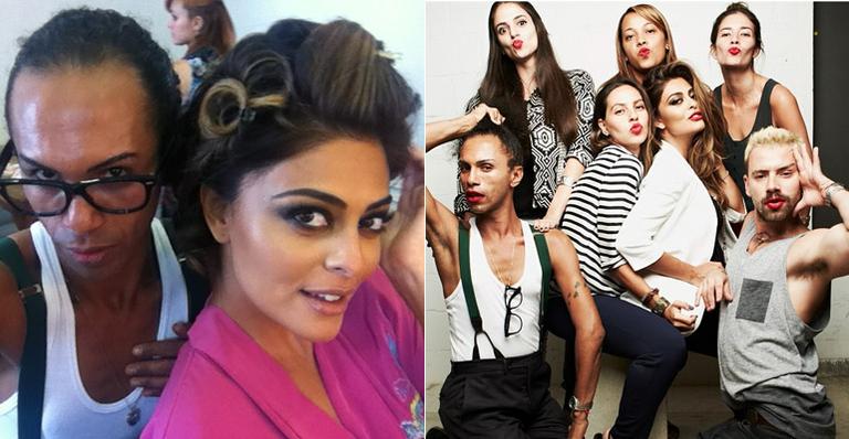 Grávida, Juliana Paes fotografa campanha publicitária com ‘make selvagem’