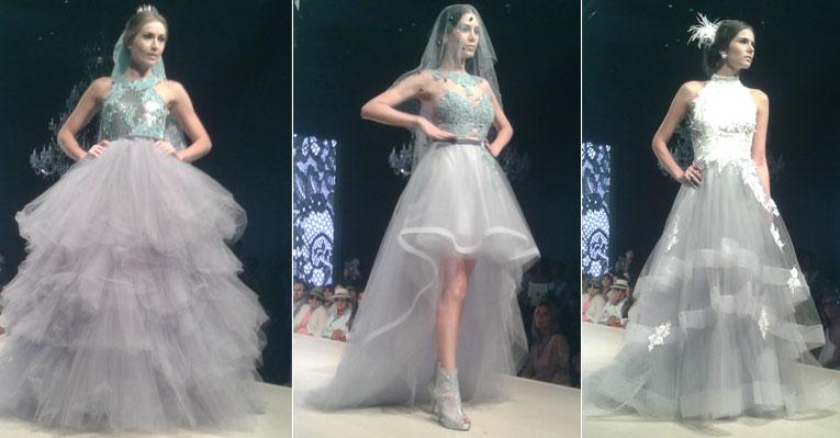 Lucas Anderi traz vestido de noiva cinza às passarelas