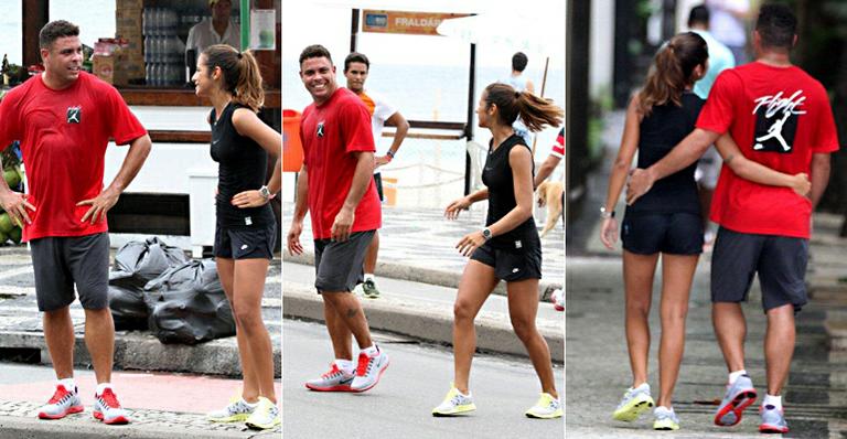 Ronaldo Nazário e Paula Morais: rotina saudável no Rio de Janeiro
