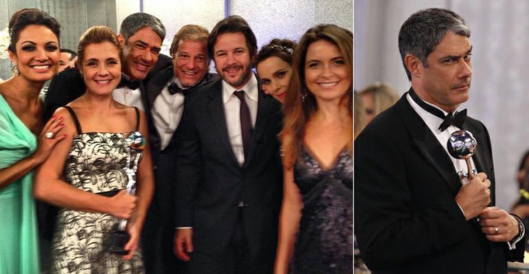 William Bonner tieta estrelas da Globo e ‘rouba’ troféu em premiação