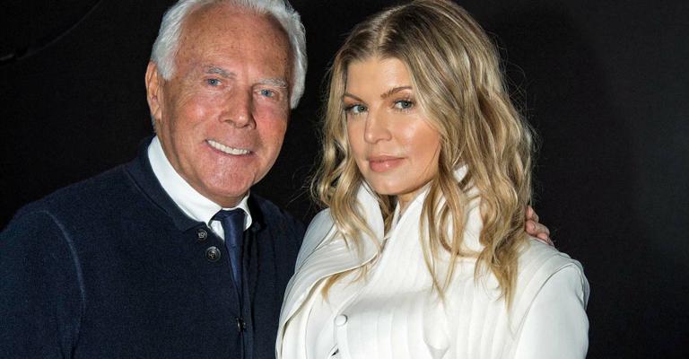 Armani recebe Fergie em Milão