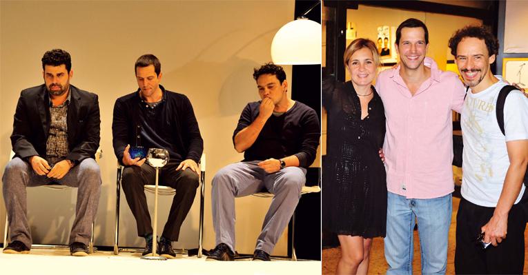 Vladimir Brichta reestreia no teatro na presença da esposa Adriana Esteves