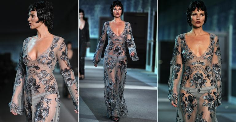 Kate Moss retorna às passarelas na Paris Fashion Week