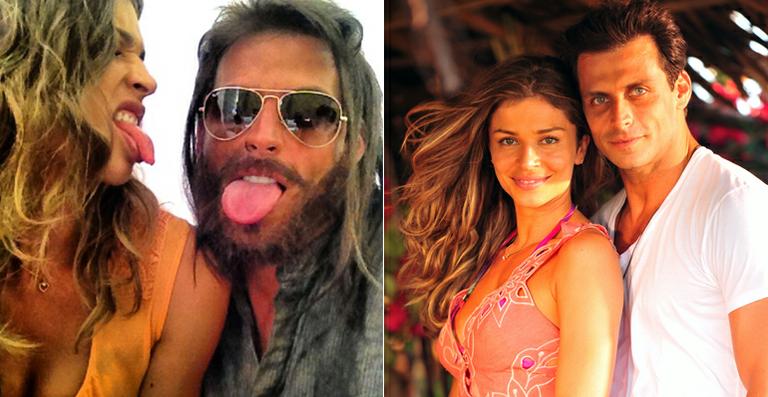 Henri Castelli surge de barba e cabelo comprido em foto ao lado de Grazi Massafera