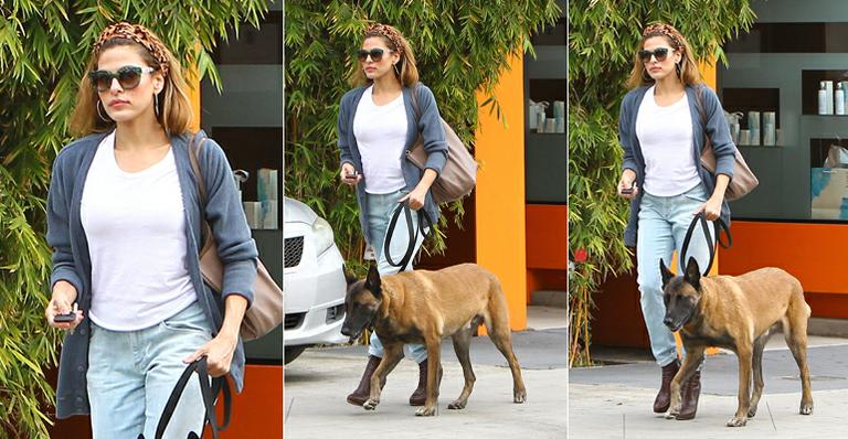 Eva Mendes e seu lindo pastor belga