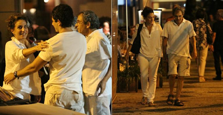 Totia Meireles curte noite carioca com marido e amigos