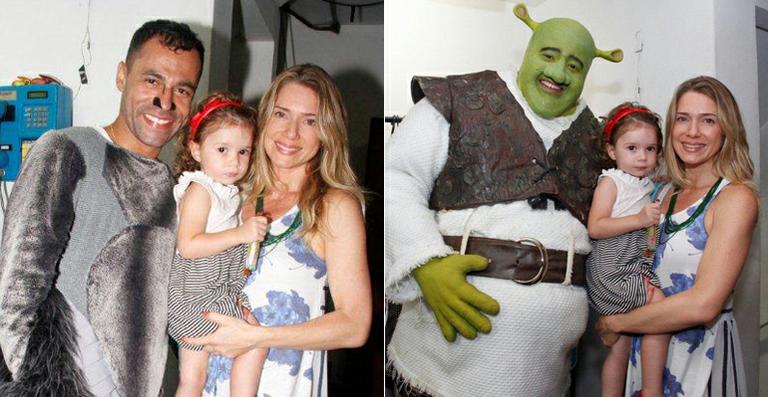 Letícia Spiller visita os bastidores de ‘Shrek’ com a filha