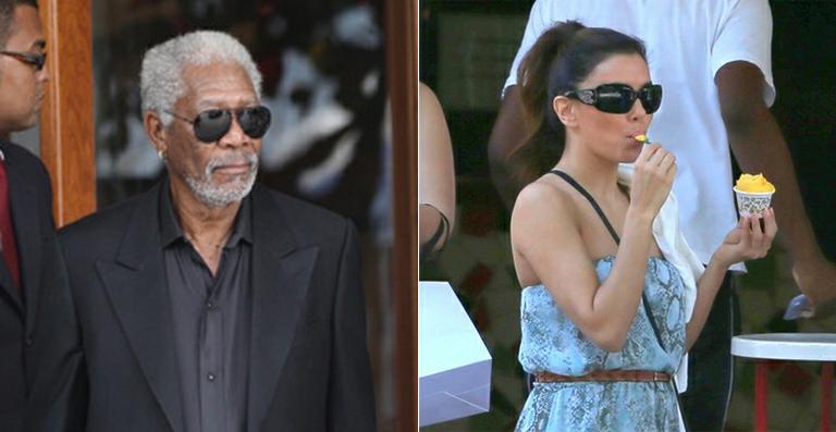 Morgan Freeman e Eva Longoria apresentam prêmio no Rio de Janeiro