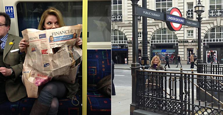 Ex-Spice Girl Geri Haliwell volta a andar de metrô em Londres após 17 anos