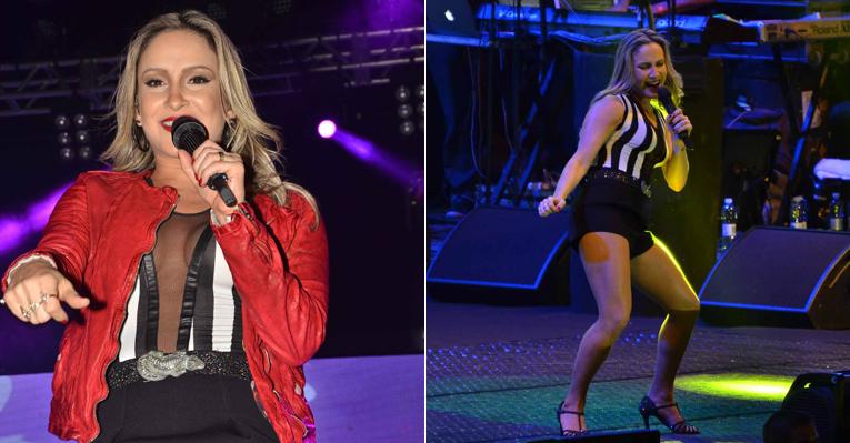 Com look comportado, Claudia Leitte agita a noite em São Paulo