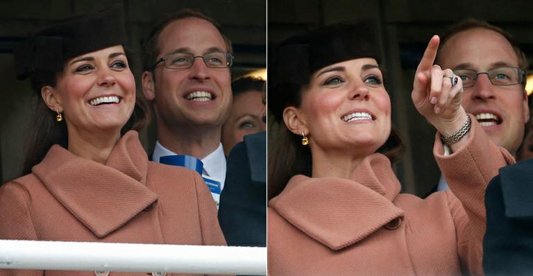 William e Kate se divertem em prova a cavalo na Inglaterra