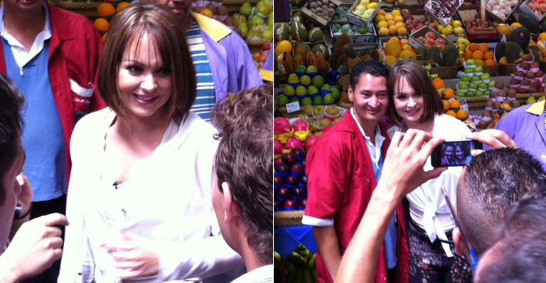 Gabriela Spanic visita Mercadão de SP