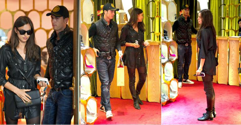 Cristiano Ronaldo e Irina Shayk fazem compras por Madrid, na Espanha