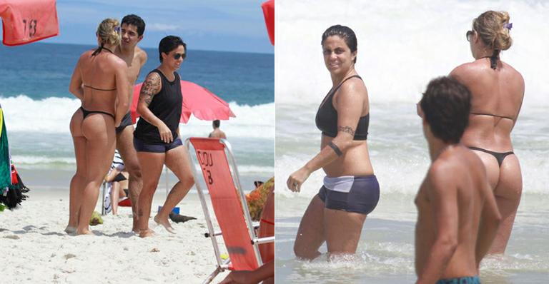 Thammy Miranda curte sol carioca com amigos