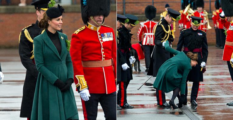Kate Middleton passa por imprevisto com sapato no Dia de St. Patrick