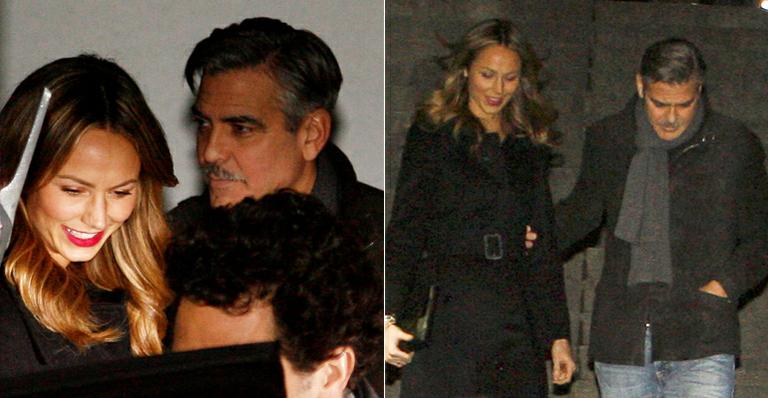 George Clooney e Stacy Keibler jantam juntos e põem fim a rumores de fim de namoro