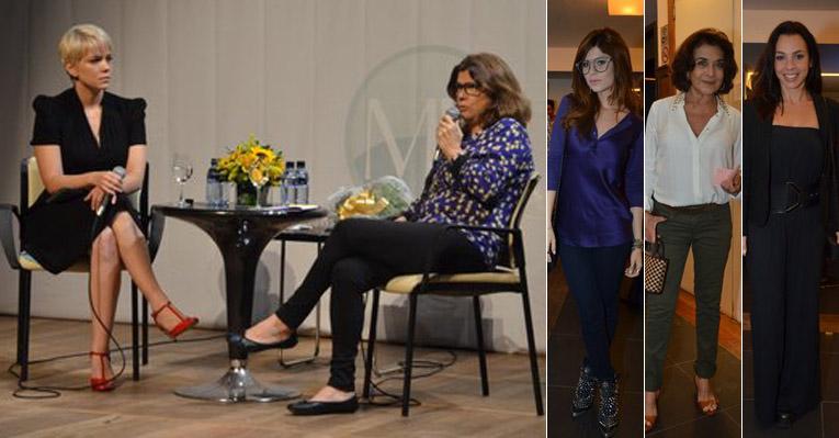 Leandra Leal entrevista Denise Saraceni na presença de vips
