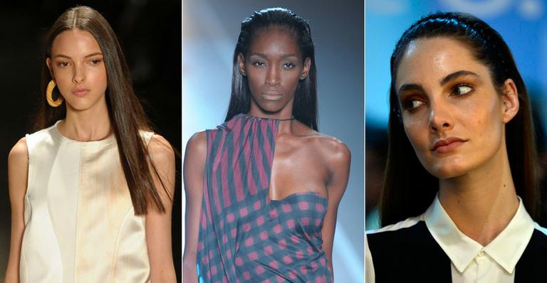 Cabelo chapado e make clean marcam 1º dia do SPFW