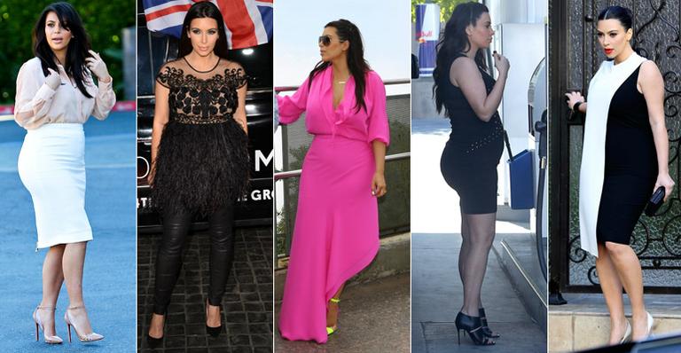 ‘Meu bebê vai nascer usando legging de couro’, brinca Kim Kardashian