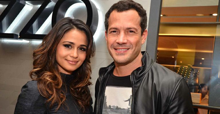 Nanda Costa e  Malvino Salvador vão a lançamento de loja em São Paulo